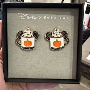 BaubleBar Disney Pumpkin Earrings - Black, Orange, White